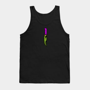 Neon Ghost face Knife - Scream Tank Top